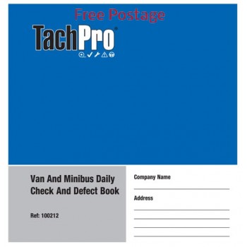 Minibus Van Daily Check Book Defect Book Report Sheet