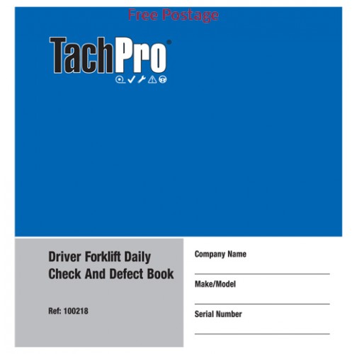 ForkLift Truck FLT Daily Check Book Pre Use Report Sheet 