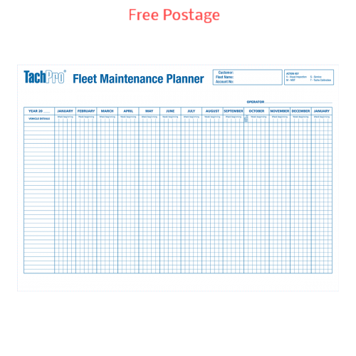 Vehicle Maintenance Wall Chart Size A1