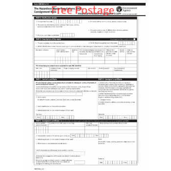 Hazardous Waste Consignment Notes HWCN01V111