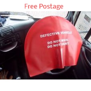 VOR Steering Wheel Cover For Defective Vehicle HGV LGV Truck Lorry PSV PCV Bus Minibus Coach Van Car